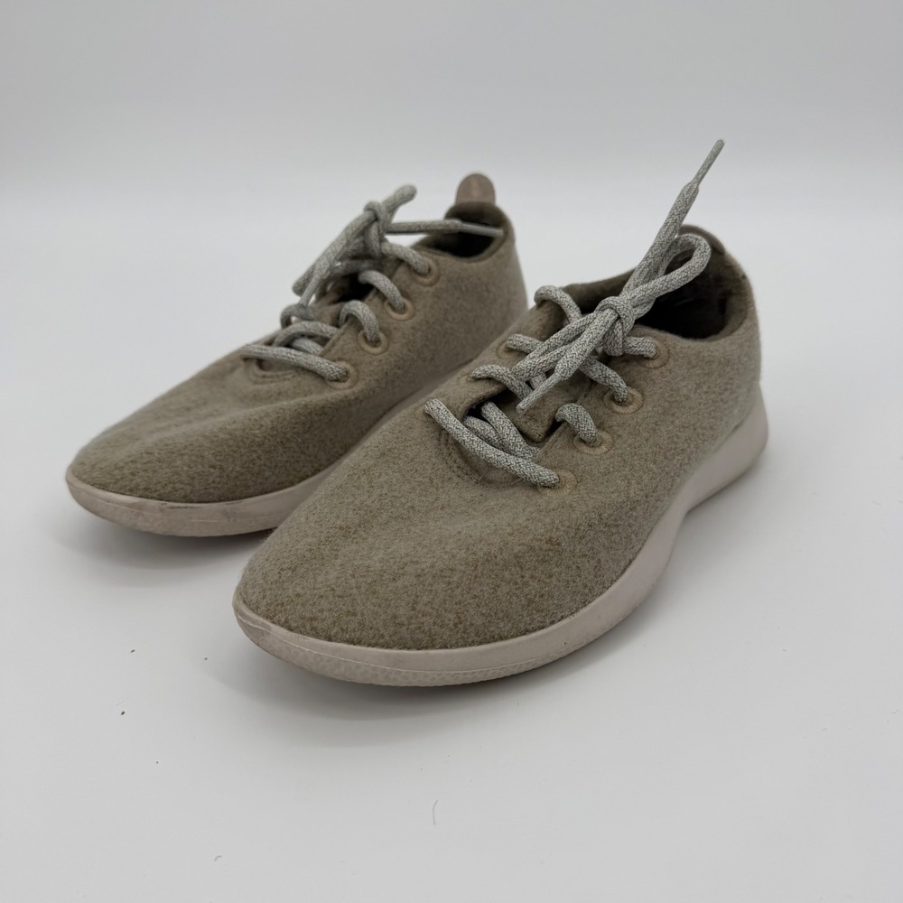 Allbirds Women Wool Runners Beige Tan Merino Wool Sneakers Size 7 WR W7